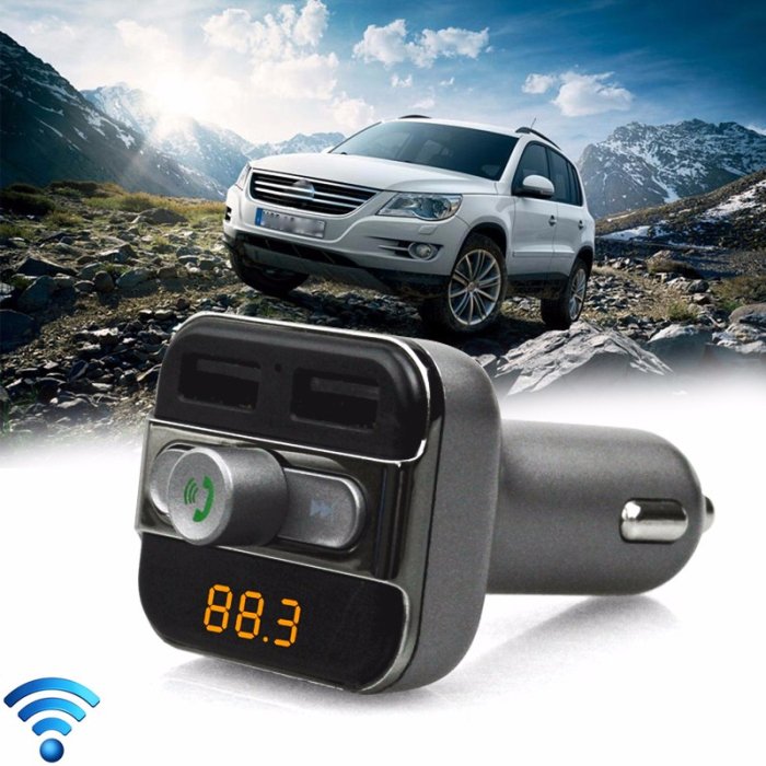 BT20 Wireless Bluetooth FM Car Transmitter Modulator LED MP3 Player SD Dual USB