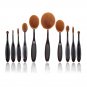 10pcs Synthetic Nylon Hair Makeup Cosmetic Foundation Brush Set Black