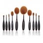 10pcs Synthetic Nylon Hair Makeup Cosmetic Foundation Brush Set Black