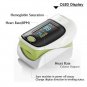 1.1" OLED Screen SPO2 Heart Rate Monitor Fingertip Pulse Oximeter Green & Black