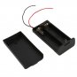 10pcs 2-Comparent AA Cells Battery Holders (3V) Black