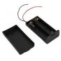 10pcs 2-Comparent AA Cells Battery Holders (3V) Black