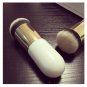 Nylon Hair Wooden Handle Ultra Plush Powder Brush White & Golden