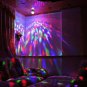 E27 3W Colorful Rotating RGB LED Bulb Stage Light White