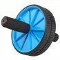 Fitness Exercise Equipment Double Abdominal PVC Wheel Blue