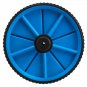 Fitness Exercise Equipment Double Abdominal PVC Wheel Blue