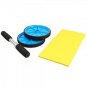 Fitness Exercise Equipment Double Abdominal PVC Wheel Blue