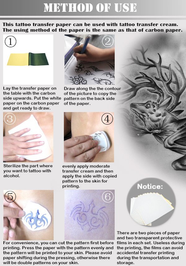 10pcs Tattoo Stencil Transfer Papers
