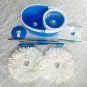 Rotation Mop Bucket Set Cleaning 360 Rotation Easy Wring Reusable Mop Head Blue