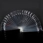 100 Pcs Natural Color False Nail Art Tips Sticks Polish Display Fan Salon Tool