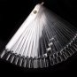 100 Pcs Natural Color False Nail Art Tips Sticks Polish Display Fan Salon Tool