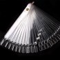 100 Pcs Natural Color False Nail Art Tips Sticks Polish Display Fan Salon Tool