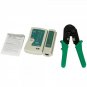 Network Lan Cable Tester RJ45 RJ11 RJ12 Cat5 + Crimper
