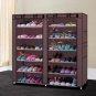 Portable Shoe Rack Shelf Storage Closet Organizer Cabinet 6 Layer 12 Grid