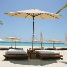 Patio Umbrella 9' Aluminum Patio Outdoor Market Umbrella Tilt W/ Crank Sun Shade