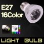 E27 3W 16 Color Changing Dimmable LED Bulb with Remote Control (85-240V)