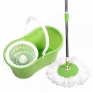 Magic Floor Mop 360°Bucket 2 Heads Microfiber Spin Spinning Rotating Head