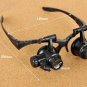 10x/15x/20x/25x LED Eye Jeweler Watch Repair Microscope Magnifier Loupe 4 Lenses