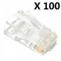 100PCS RJ45 RJ-45 CAT-5 Modular Plug Ethernet Gold Plated Network Connector