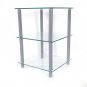 Exquisite Living Room Set Three Tiers Rectangle Tempered Glass Side Table