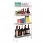 Honeycomb Mesh Style Removable Storage Cart Slim Rack Kitchen Bathroom Bedroom