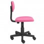Soft PA Castor Movement Office Chair Without Armrest Pads Small Size Pink Color