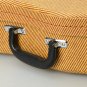 24" Student Concert Python Pattern Leather Ukulele Case Classic Hard Case Yellow