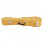 Student 21" Soprano Pattern Leather Ukulele Case Classic Hard Case Yellow