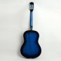 38" 6-String Folk Acoustic Guitar Basswood for Beginners Music Lovers Blue