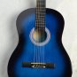 38" 6-String Folk Acoustic Guitar Basswood for Beginners Music Lovers Blue