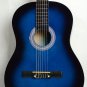 38" 6-String Folk Acoustic Guitar Basswood for Beginners Music Lovers Blue