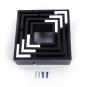 4-in-1 Cubes Density Board Square Organizer Wall Decoration Black 5" 7" 9" 11"