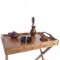 Wooden Folding Wood TV Tray Dinner Table Coffee Stand Serving Snack Tea Portable