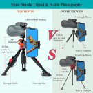 12x56 HD Monocular Telescope with Smartphone Adapter, Upgraded Tripod, Hand Strap