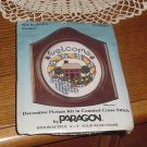Decorative cross stitch welcome sign
