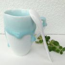Free Shipping!! Ceramic Cup /Coffee Mug in Tiffany Blue/Turquoise - Handmade, Colour Ceramic Glaze