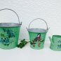 Free Shipping!! Mini Succulent Planter / Vintage Floral Planter in Mint green