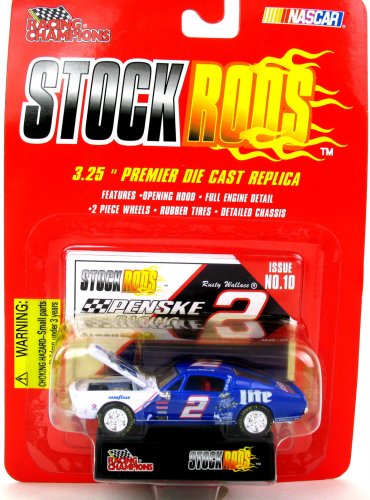 1997 Rusty Wallace #2 Miller Lite Ford Mustang 1/64 Racing Champions Stock Rods 