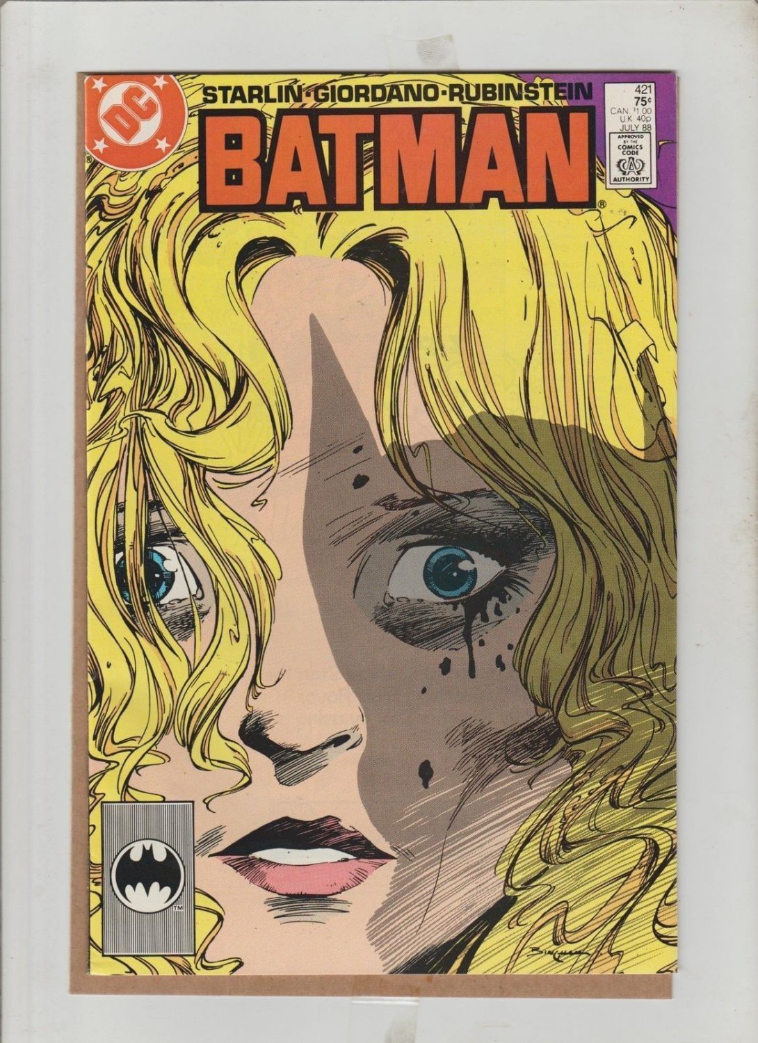 BATMAN COMICS #421 ELMORE'S LADY 1988 DC JIM STARLIN