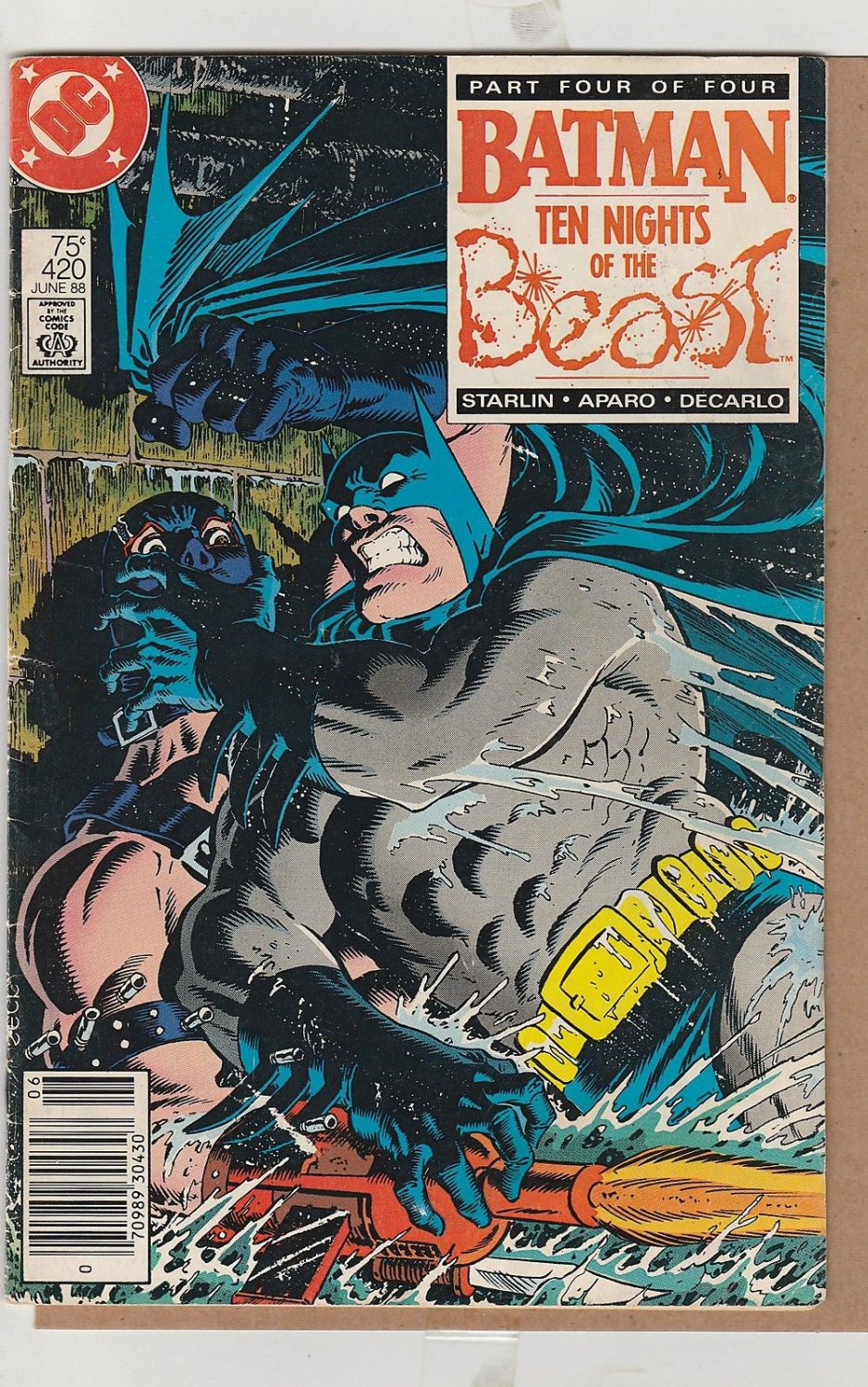 BATMAN COMICS #420 TEN NIGHTS OF THE BEAST IV DC JIM STARLIN 1988