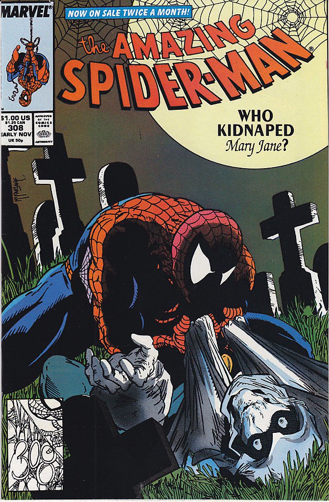 AMAZING SPIDER-MAN 308- MCFARLANE ART - MJ KIDNAPED