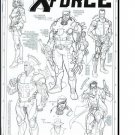 CABLE AND X-FORCE #1 SALVATOR LARROCA 1:50 DESIGN SKETCH VARIANT COVER