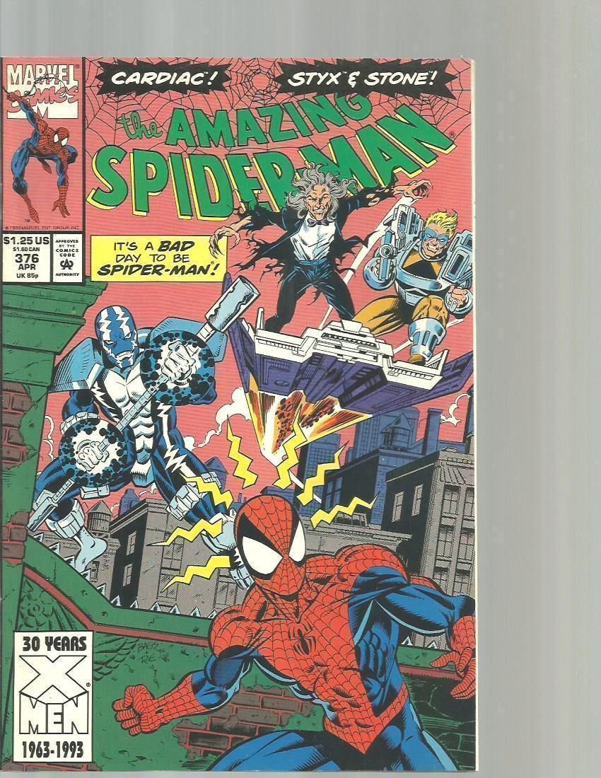 AMAZING SPIDER-MAN #376 STYX & STONE / CARDIAC 1993 MARVEL