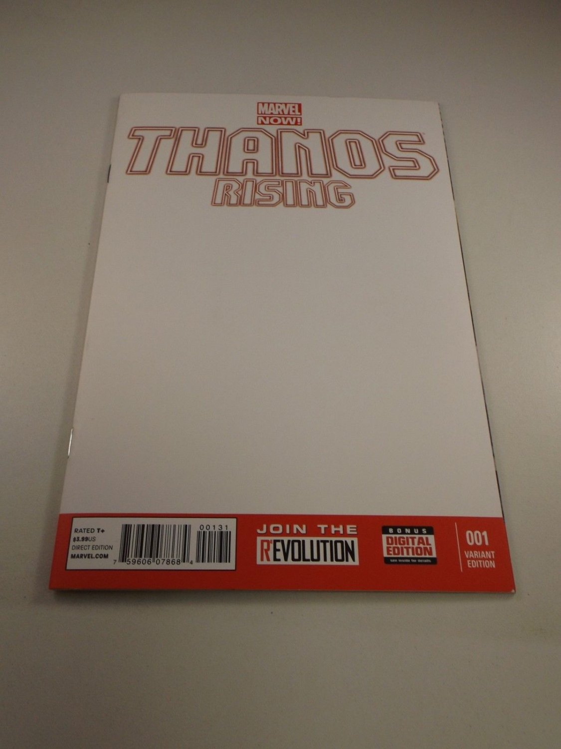 Thanos Rising #1 Blank Variant Cover