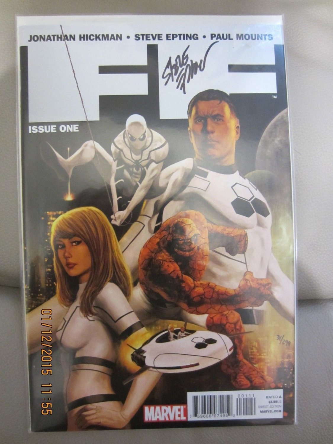 FF #1 ; Signed by Steve Epting; DF COA, Bag/Board #31 of 50