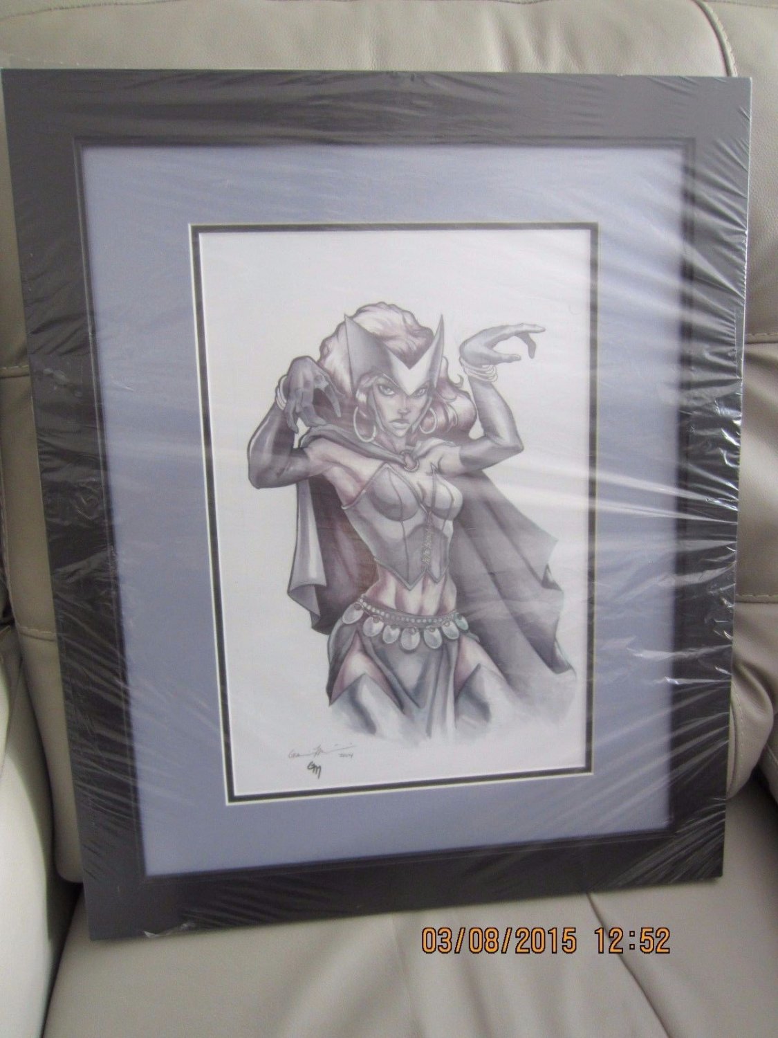SCARLET WITCH by GAVIN MICHELLI 19 X 23 FRAMED PRINT