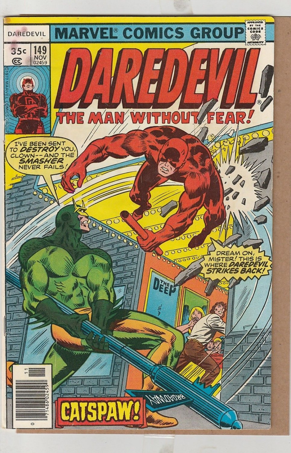 DAREDEVIL #149 THE SMASHER 1977 MARVEL NEWSSTAND