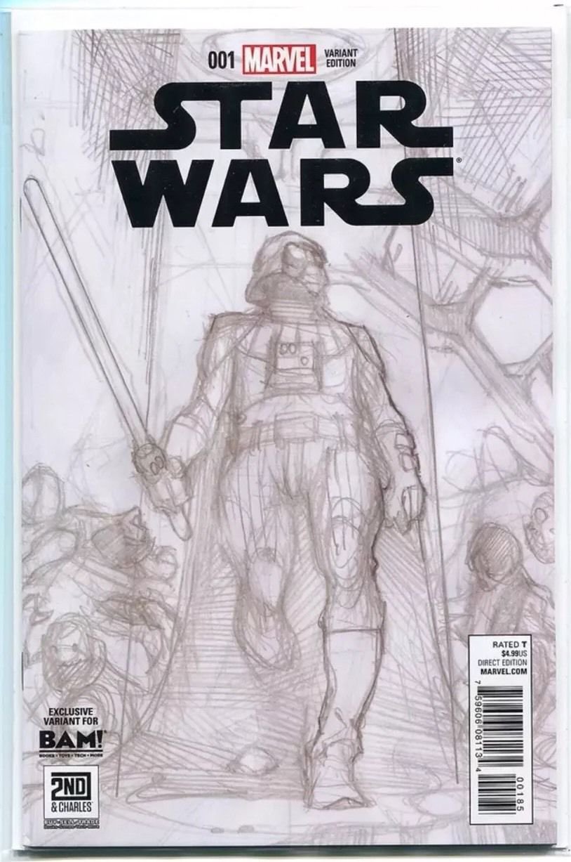 Star Wars #1 - BAM Sketch Variant - Simone Bianchi - Darth Vader - Near Mint