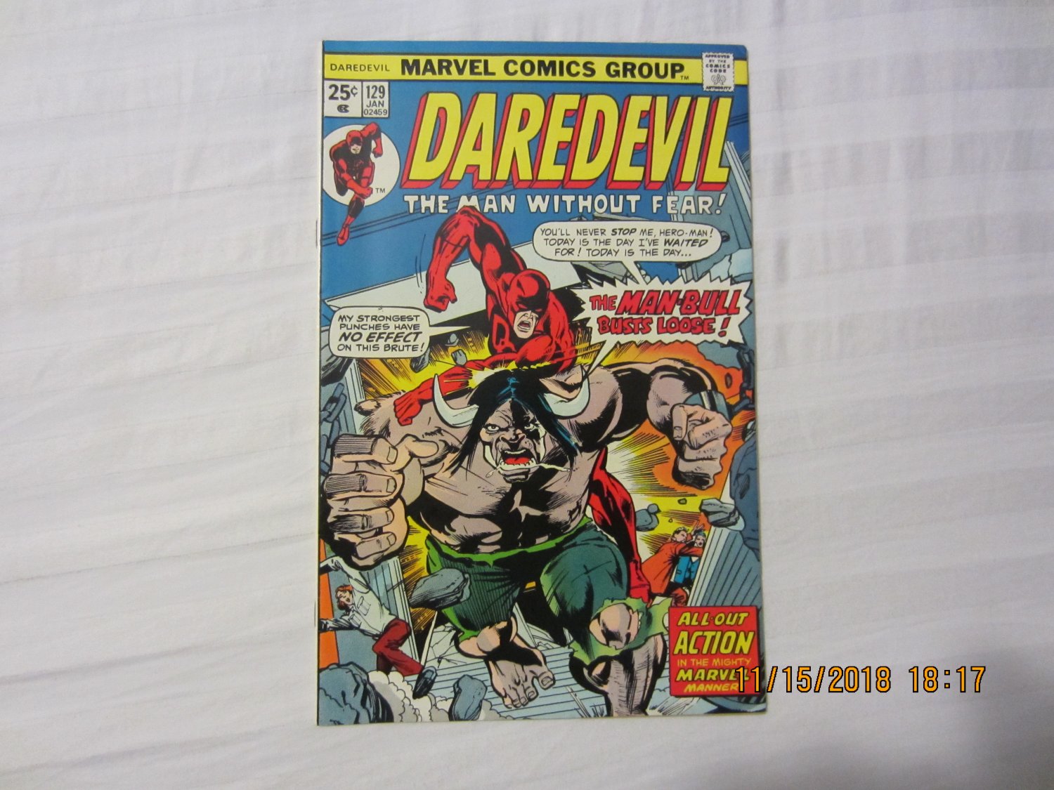 Daredevil #129 MVS Intact HTF Issue!