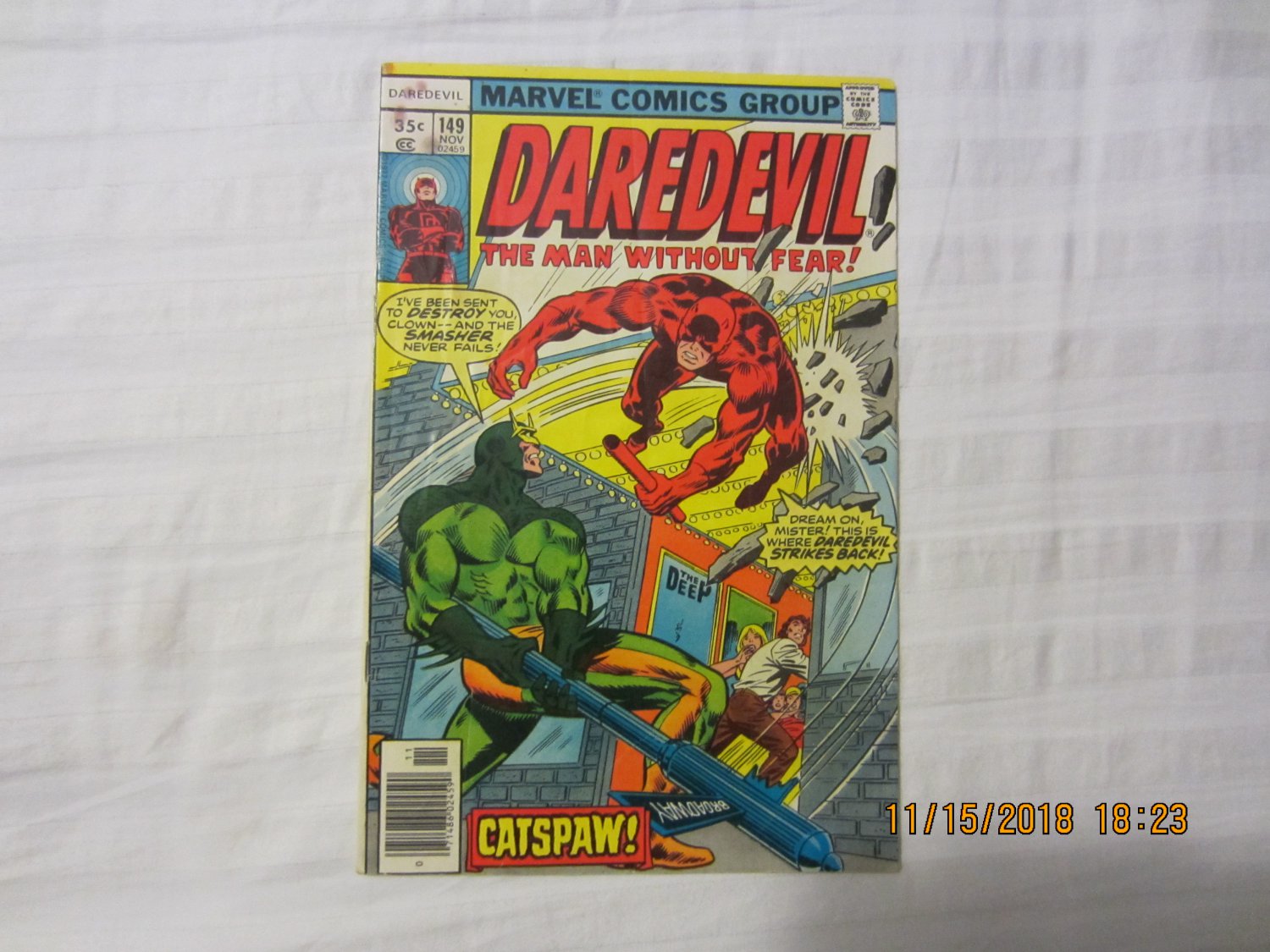 DAREDEVIL #149 THE SMASHER 1977 MARVEL NEWSSTAND